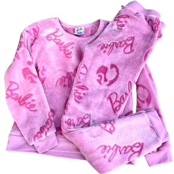 Barbie Soft Warm Fleece Sweatsuit Top & Pants - Picture 1 of 3